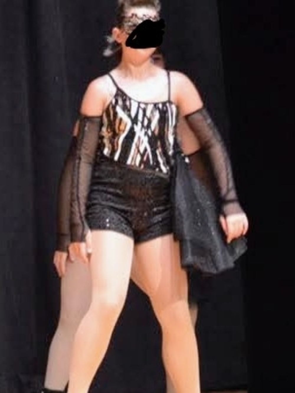 Large Adult Black, Gold, And White Dance Costume